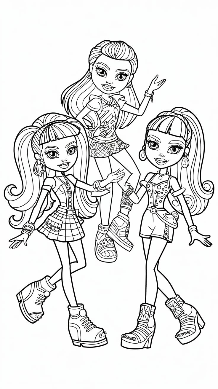 boyama sayfası monster high boyama
