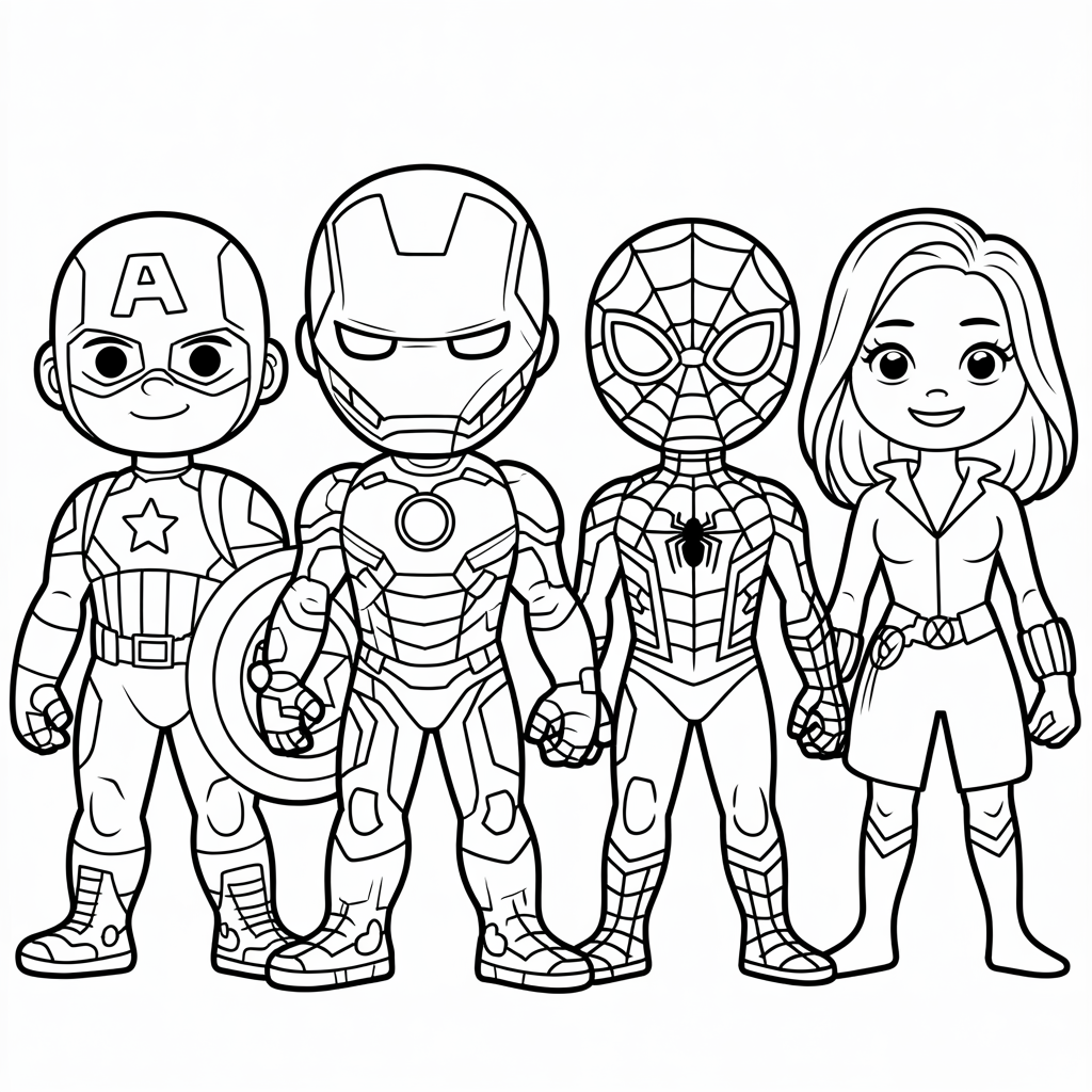 marvel avengers boyama