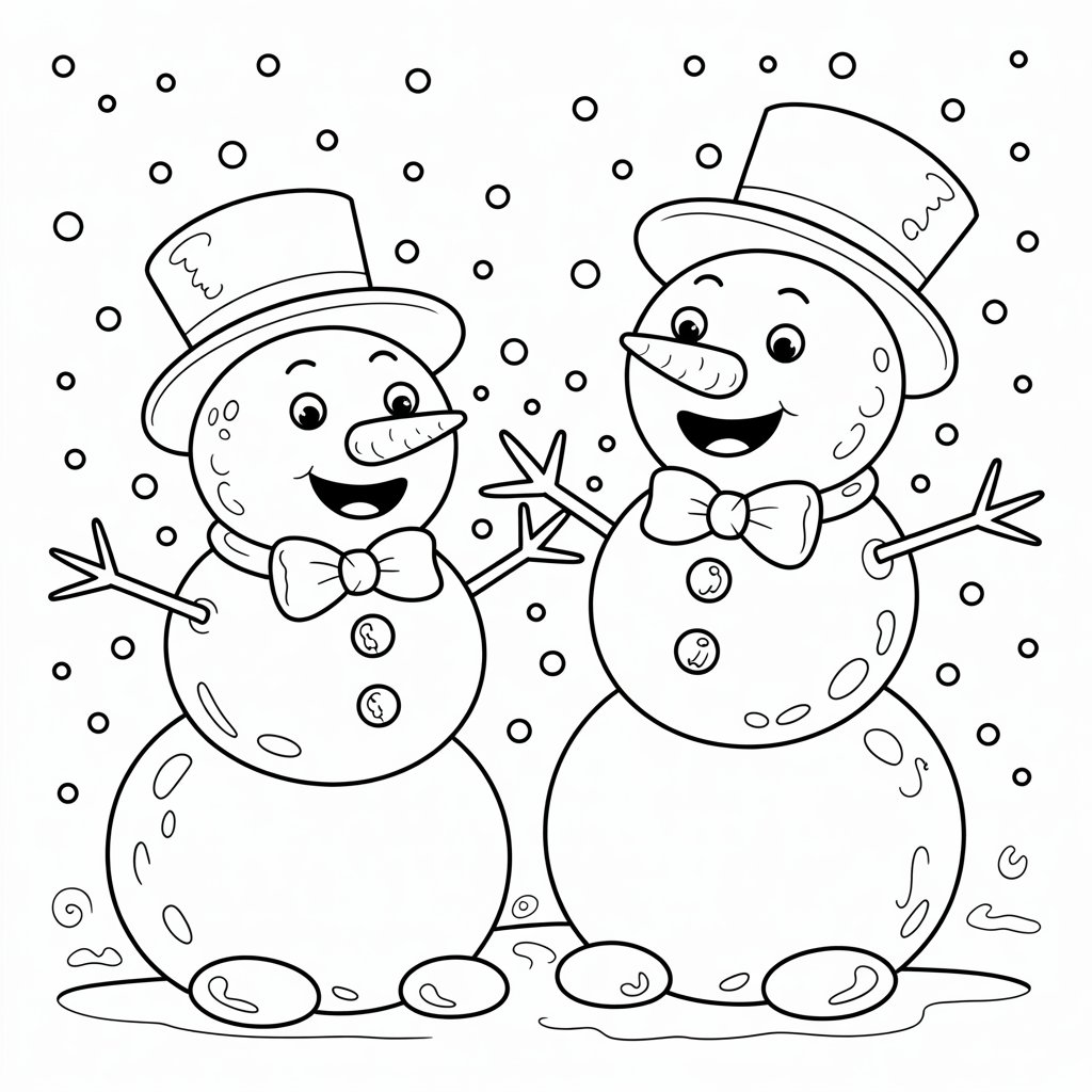 okul öncesi kardan adam boyama sayfası