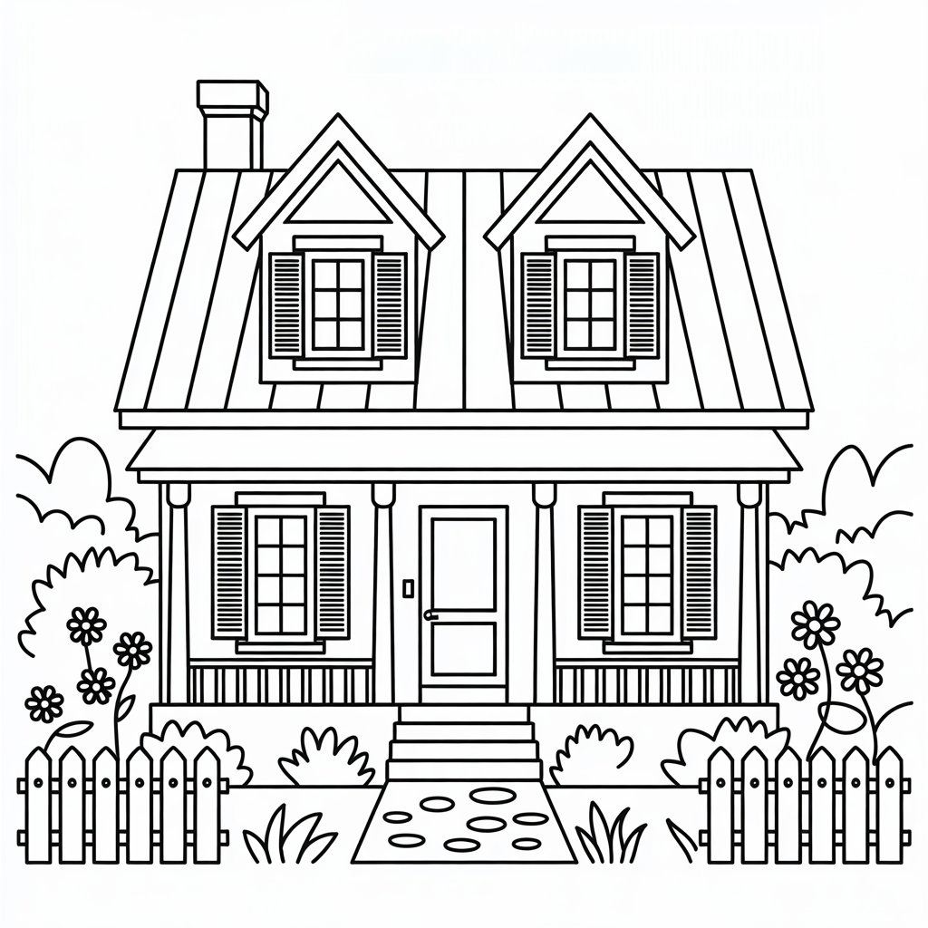 küçük ev boyama resmi