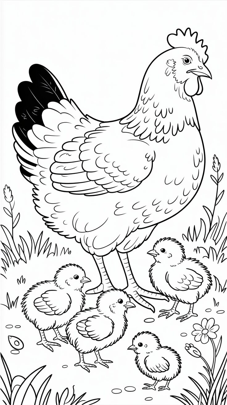 tavuk ve civciv boyama