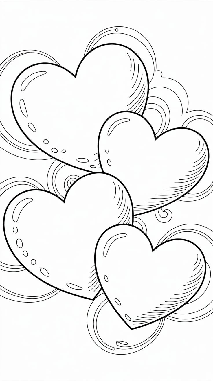 Favori Sevgililer Günü baskı ve boyama sayfaları ücretsiz