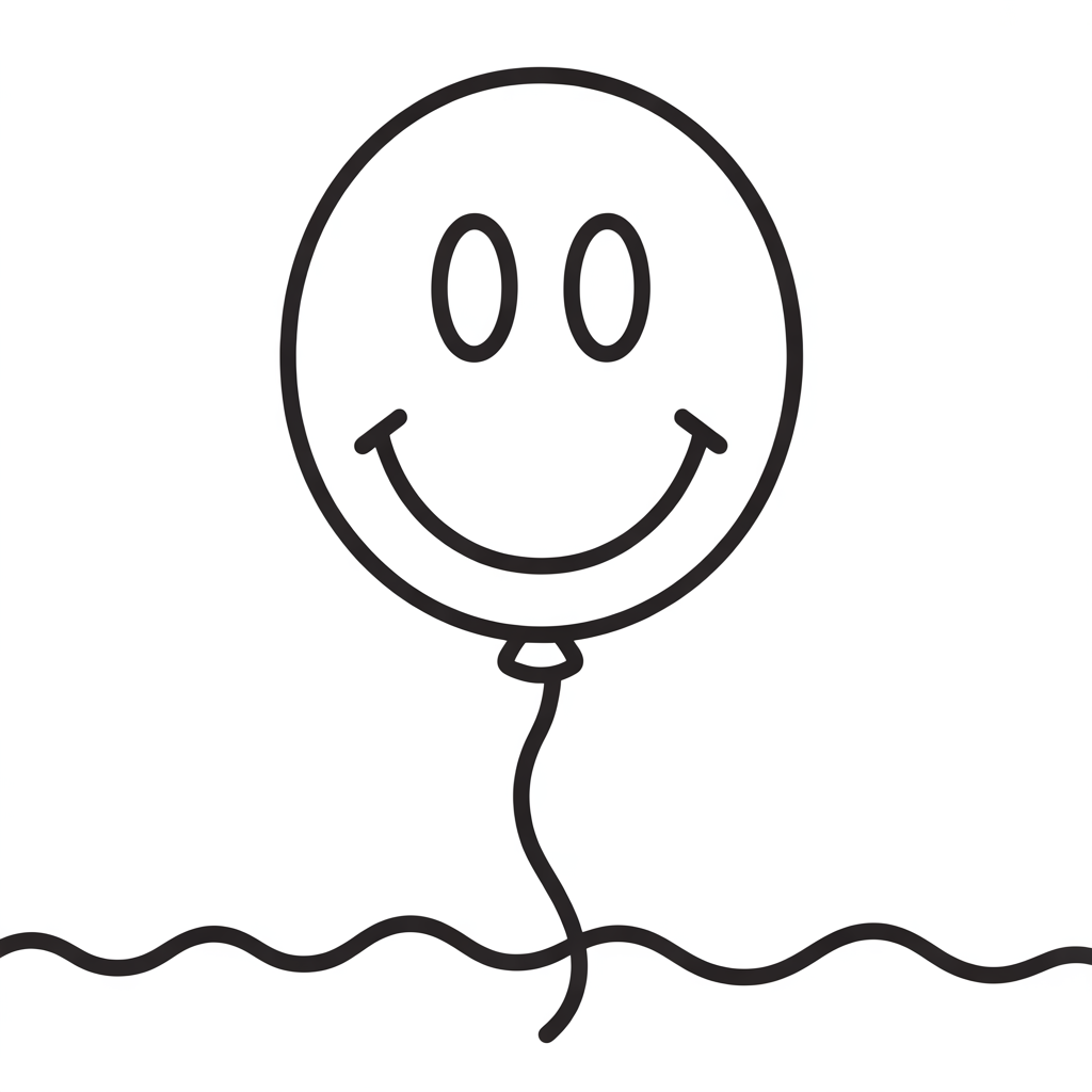 okul öncesi uçan balon boyama sayfası