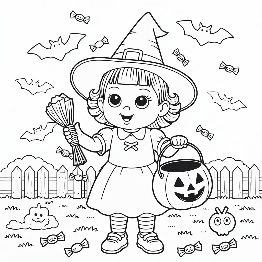 cadı boyama sayfası