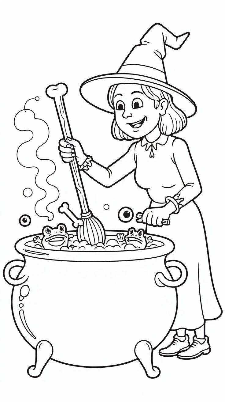 cadı elbise kalıbı boyama