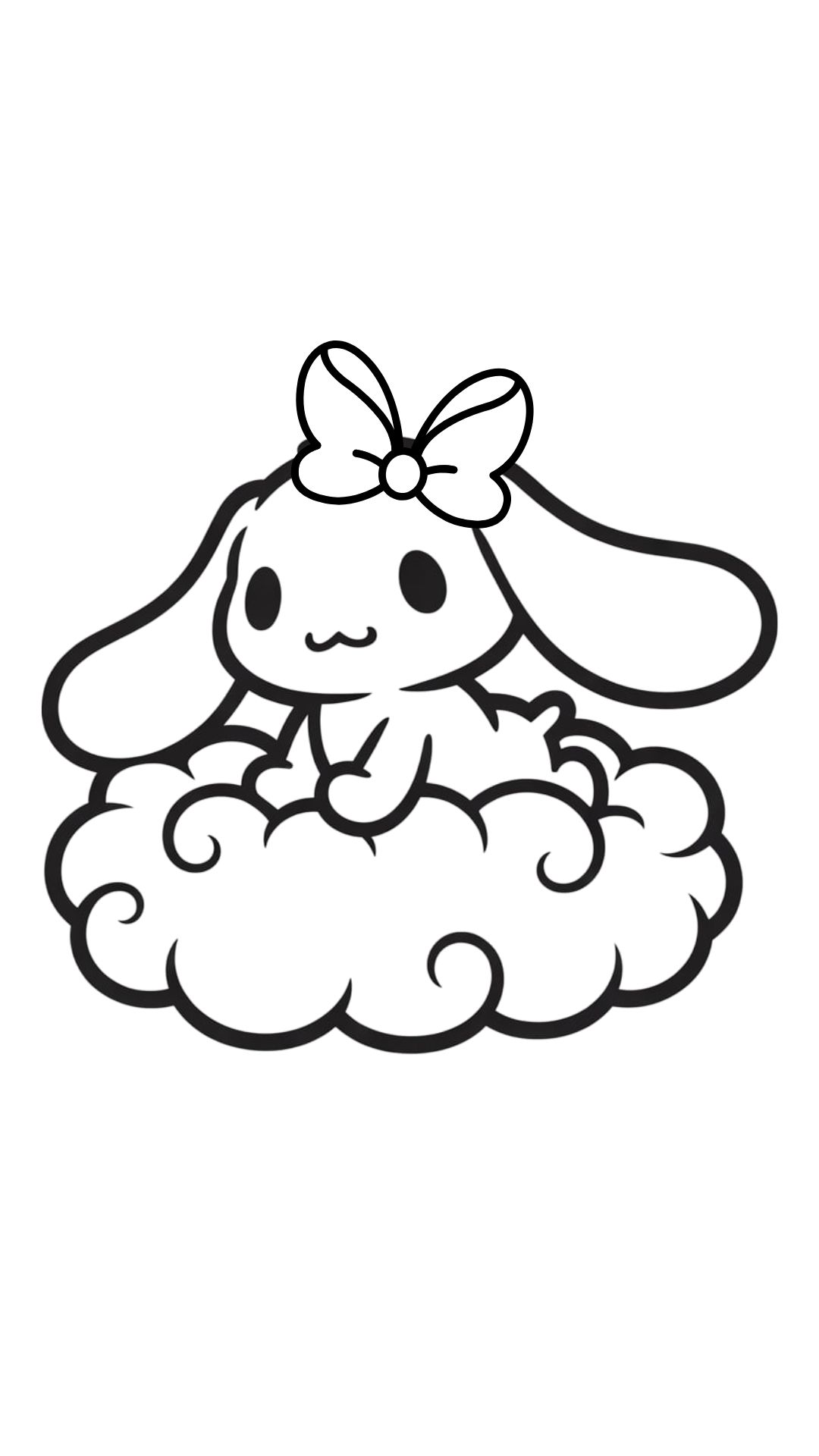 Cinnamoroll Boyama Sayfaları - Ücretsiz PDF Baskıları