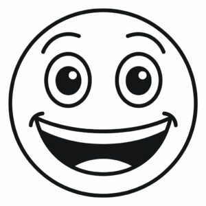 gülen yüz emoji boyama