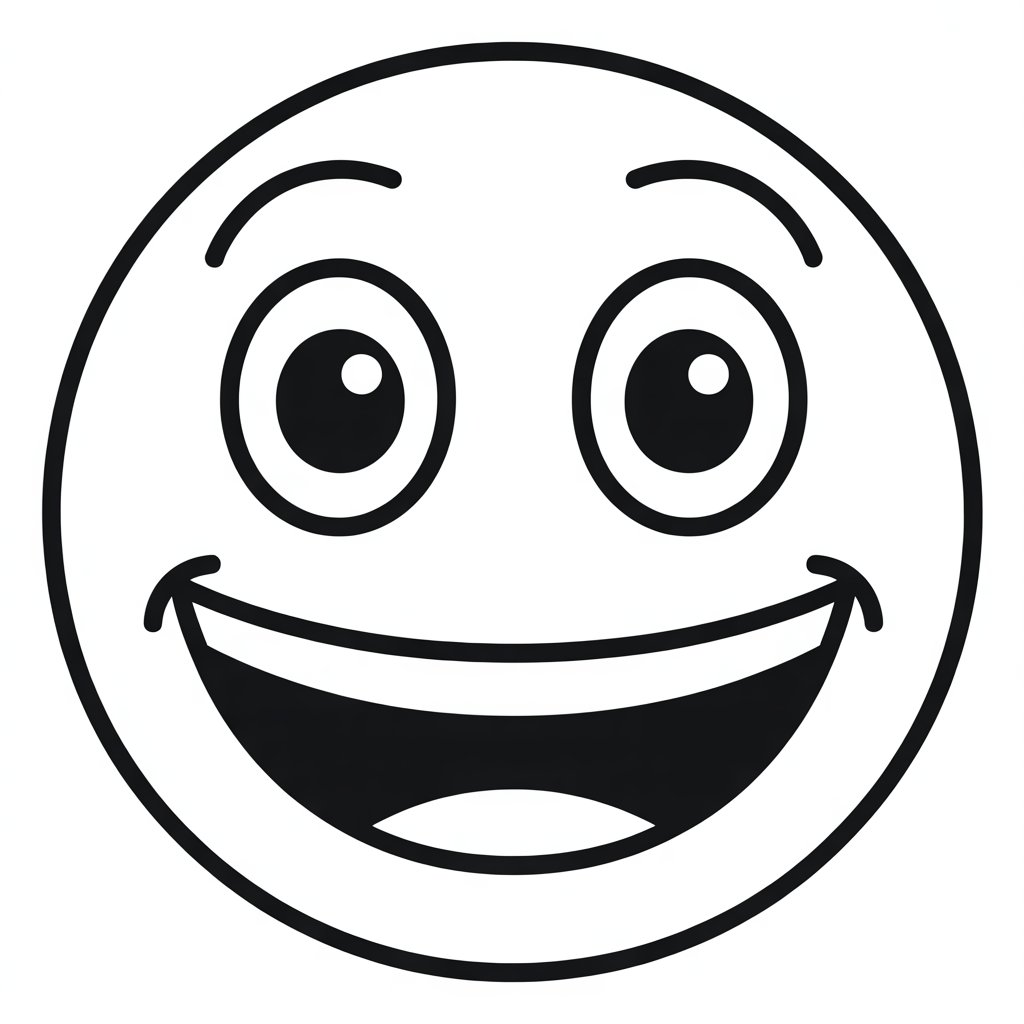 gülen yüz emoji boyama