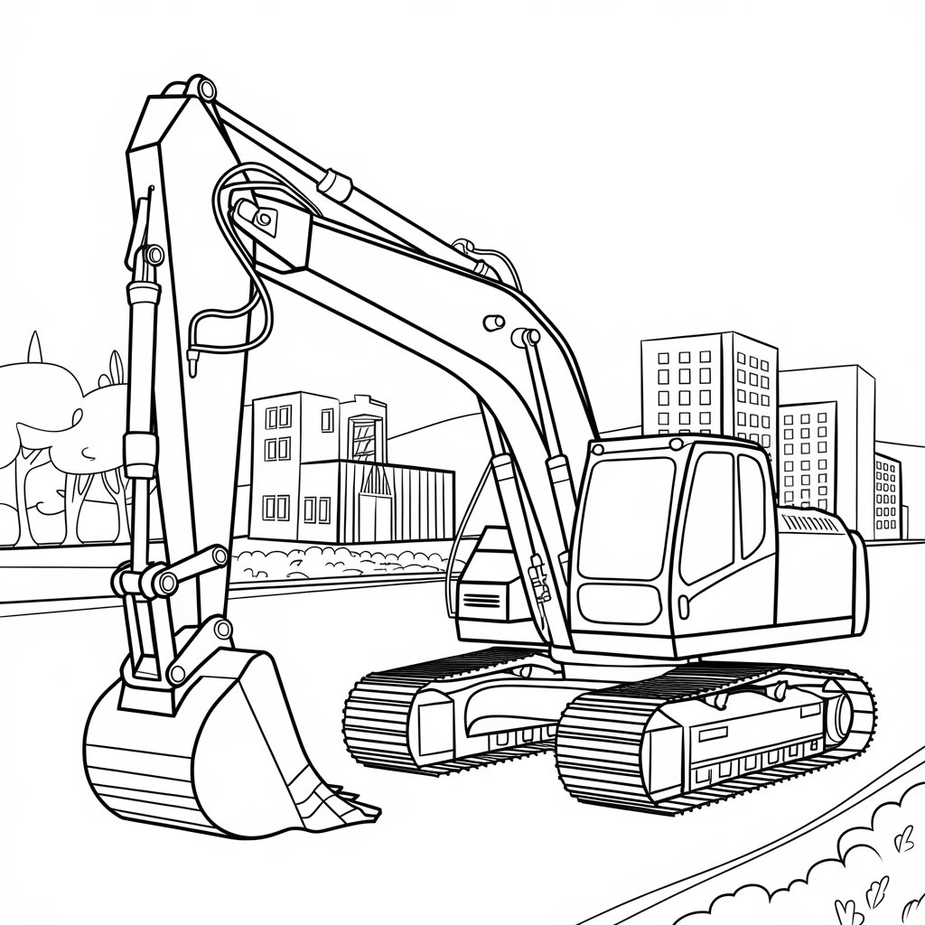 ekskavatör boyama kitabı