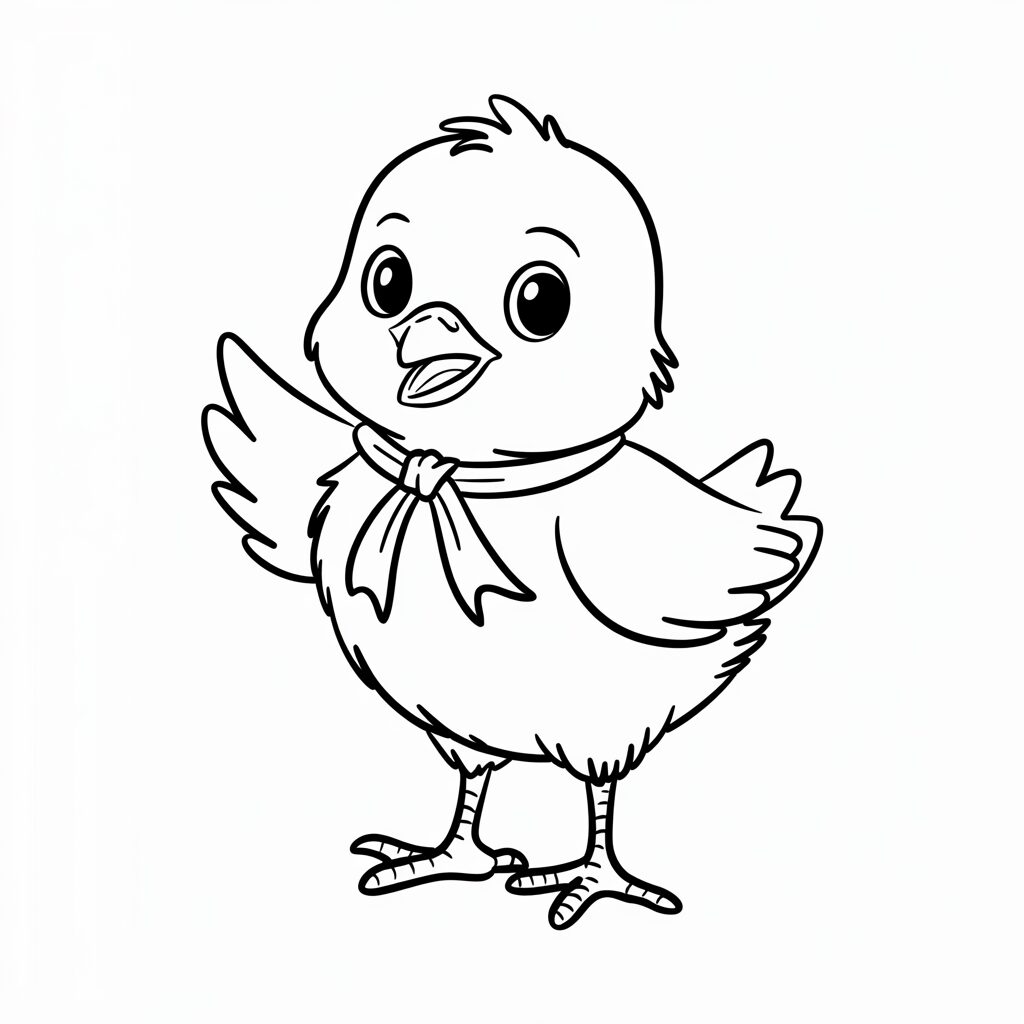 tavuk ve civciv boyama sayfaları