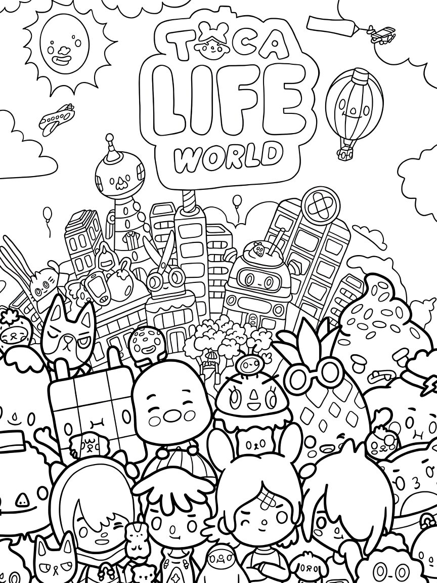 toca boca arkadaşlar boyama