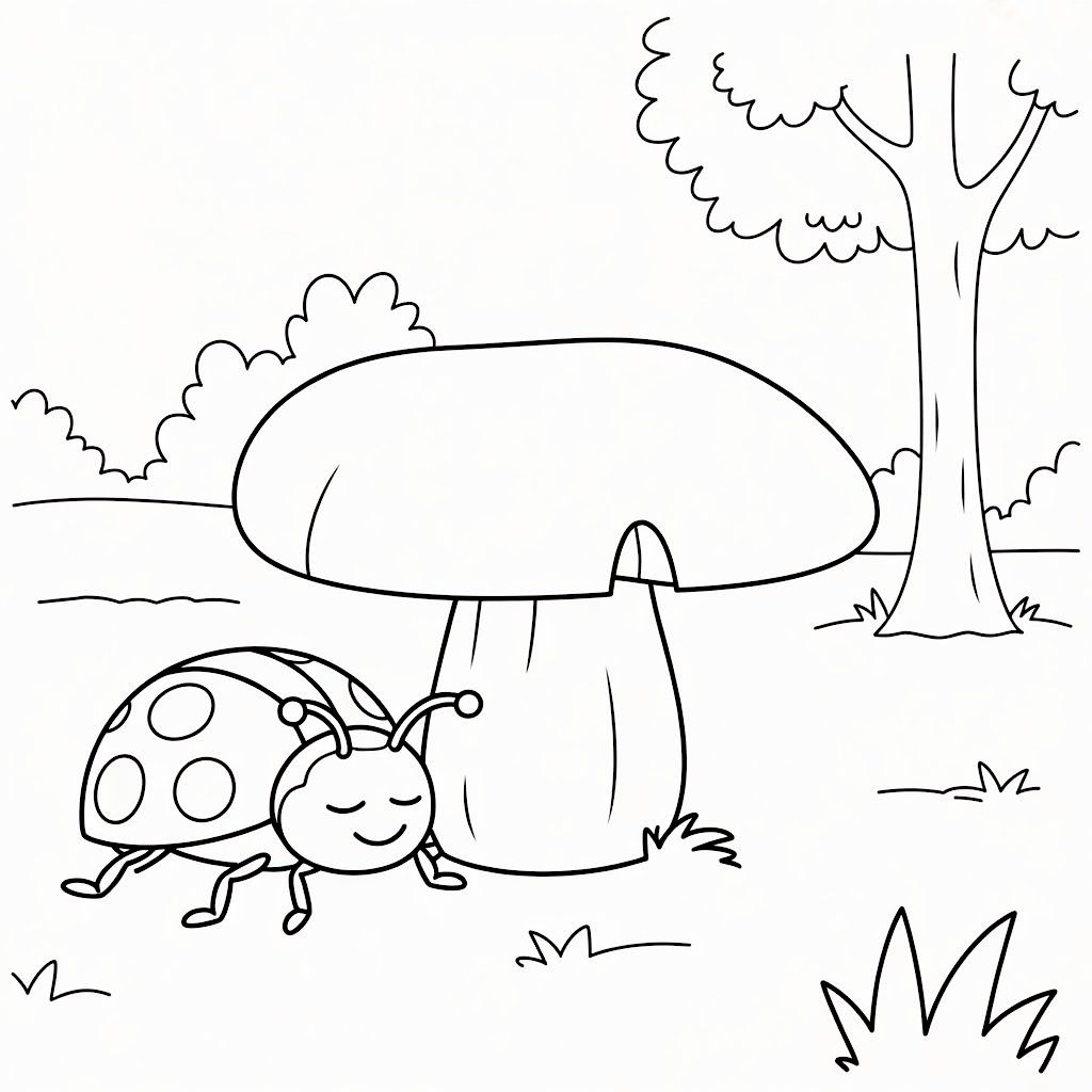 Uğurböceği Boyama Sayfası