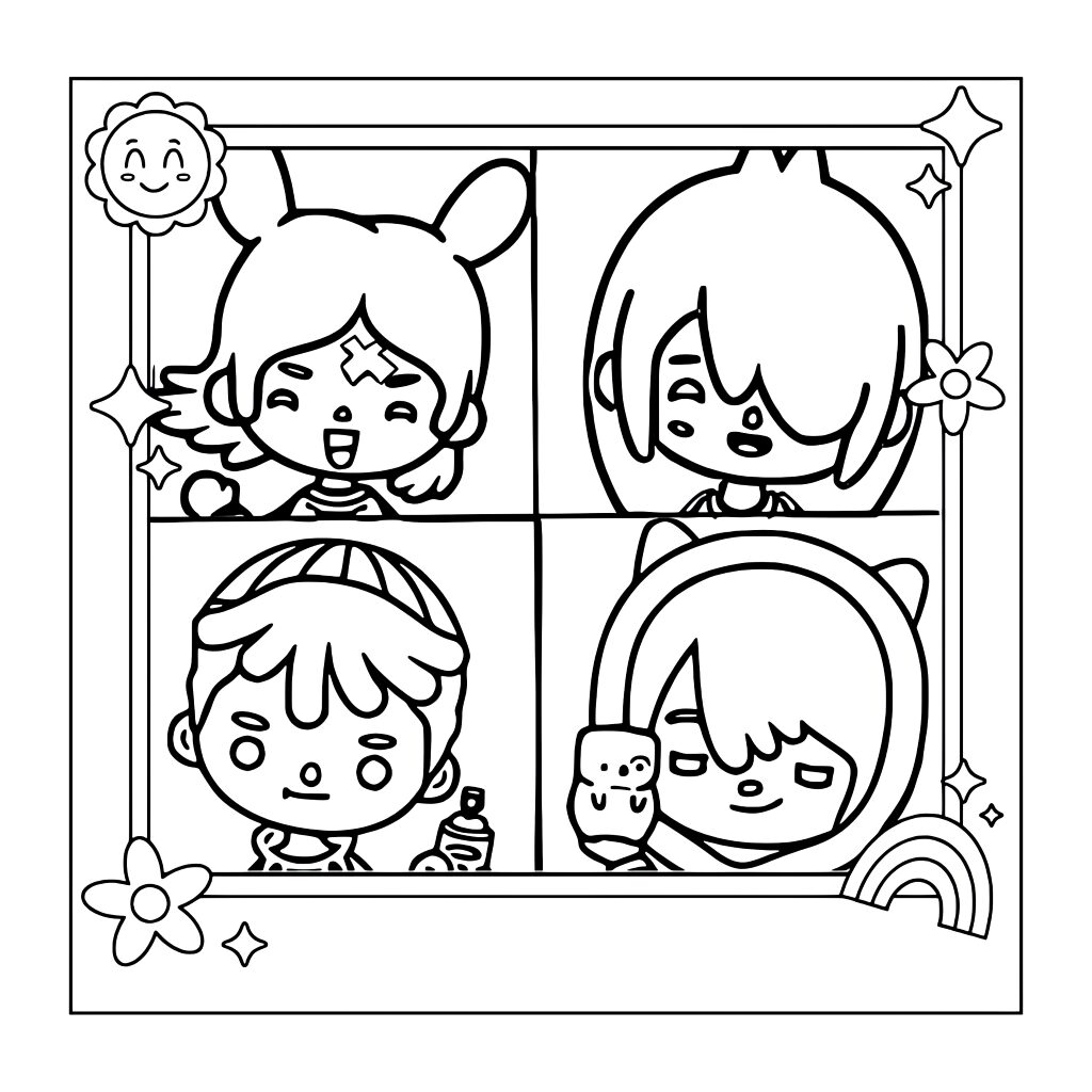 toca boca boyama sayfası