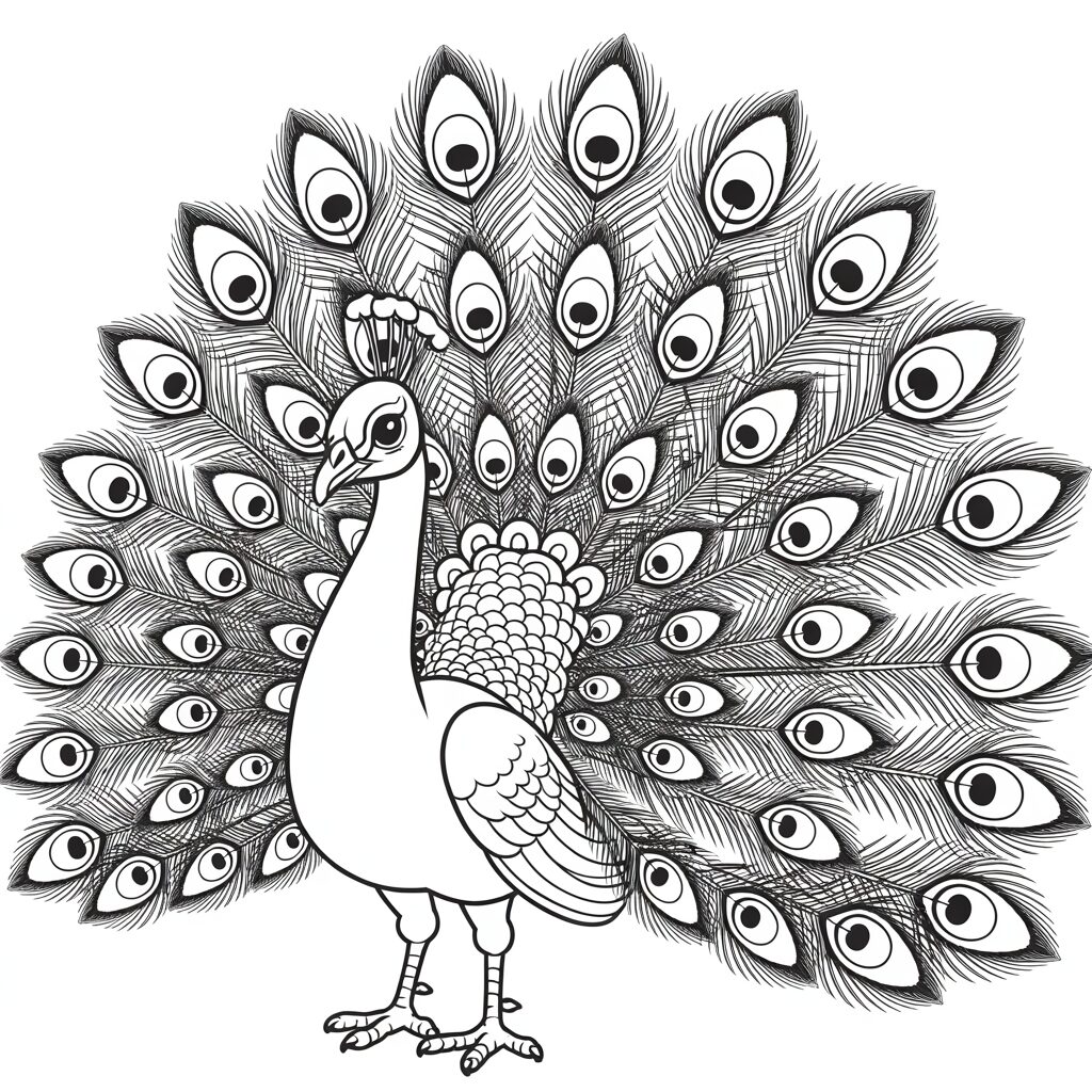 anasinifi tavus kuşu boyama