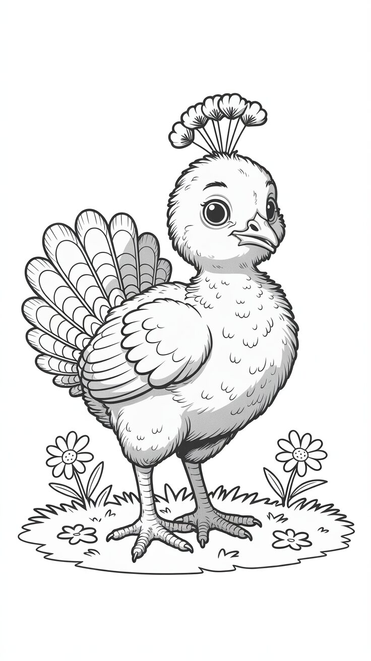 büyükler için mandala boyama tavus kuşu