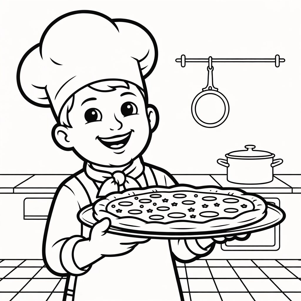 pizza boyama okul öncesi