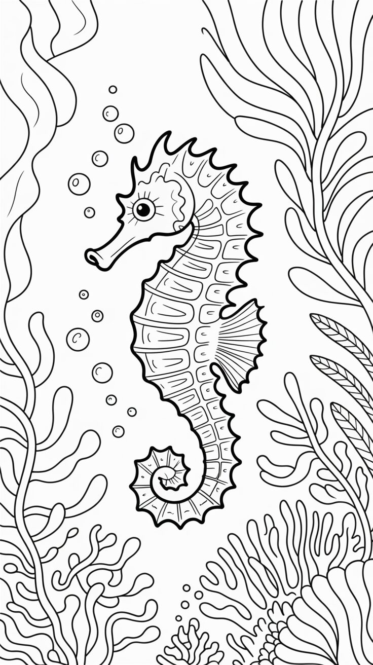 deniz atı boyama okul öncesi