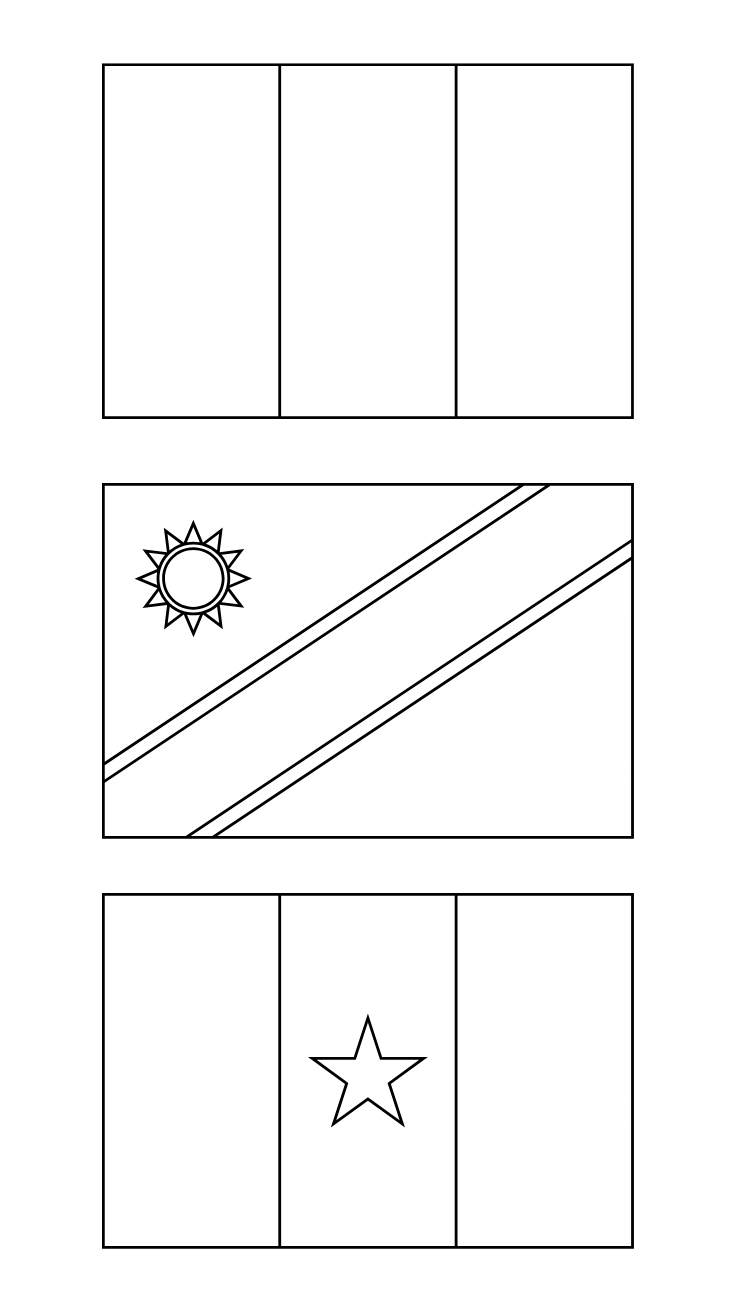 elinde bayrak tutan çocuk boyama