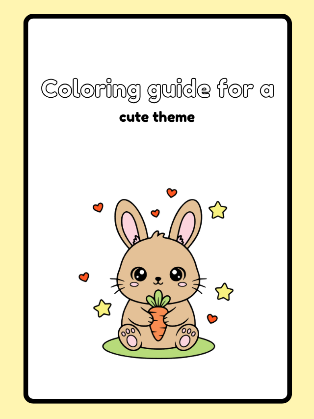 Cute Theme Coloring Guide