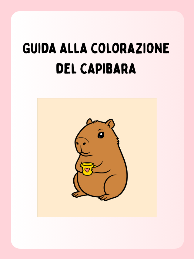 Guida alla colorazione del capibara